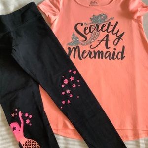 Girls Justice “Secretly A Mermaid” Top & Leggings